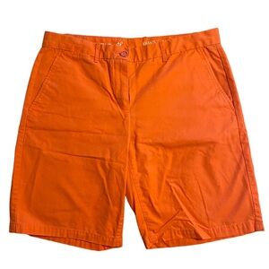 Gap Boyfriend Roll Up 08 Khaki Shorts, Haute Coral, Size SP 14, NWOT, $35